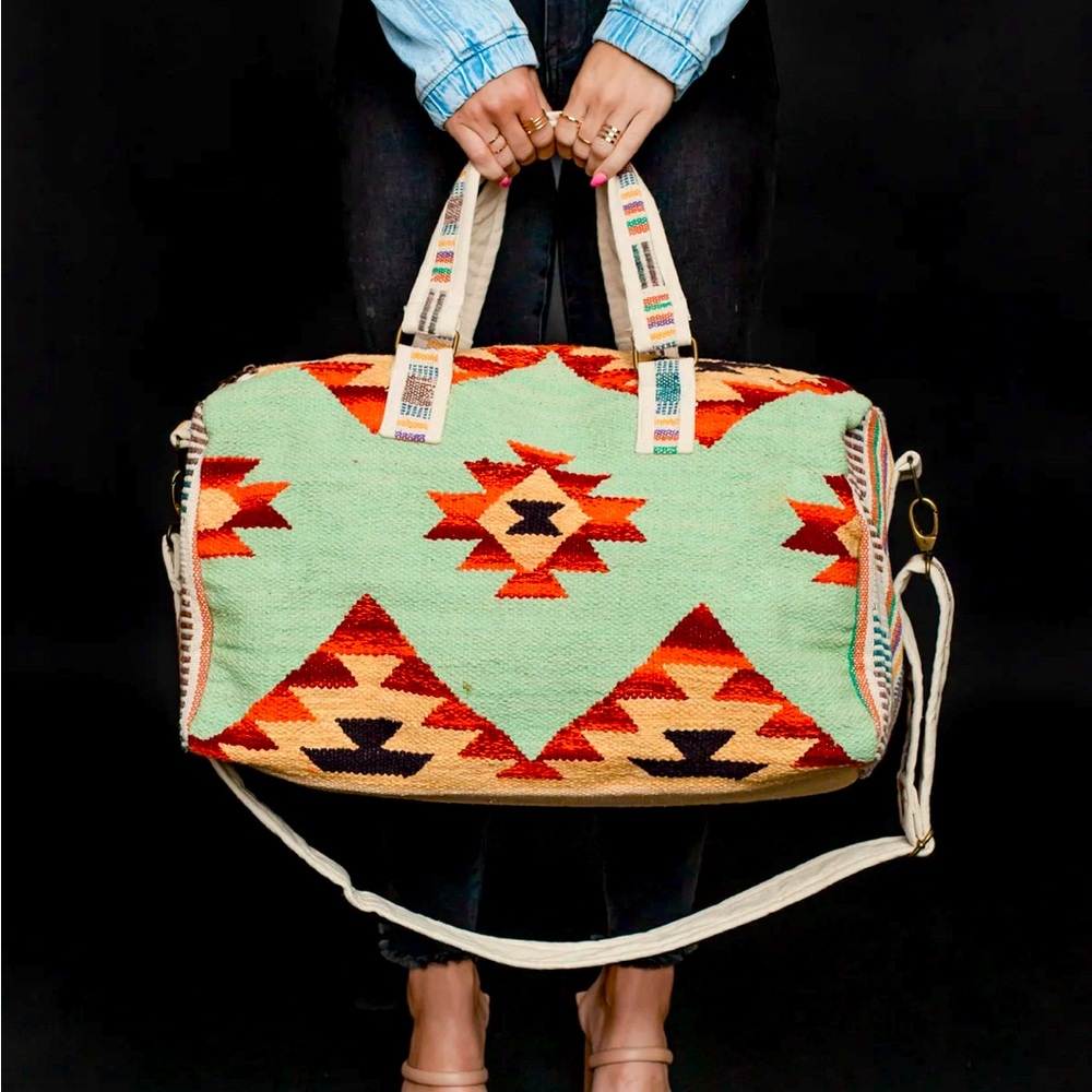 Aztec inspired duffle bag